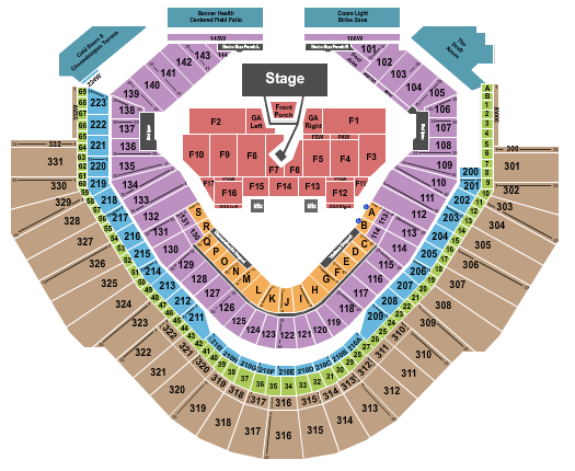 Chase Field Noah Kahan Seating Chart